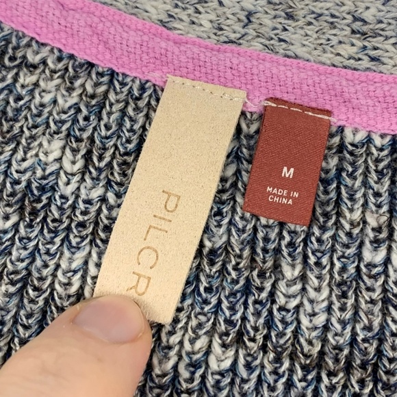 Anthropologie Pilcro Gray Washed Cardigan Sweater Vest - Picture 3 of 4